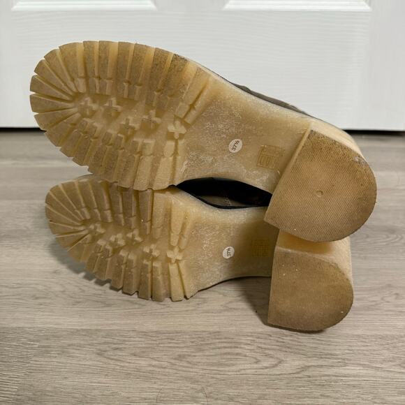 Free People James Chelsea Women's Olive Green Leather Boots Size 7.5 - Picture 11 of 13